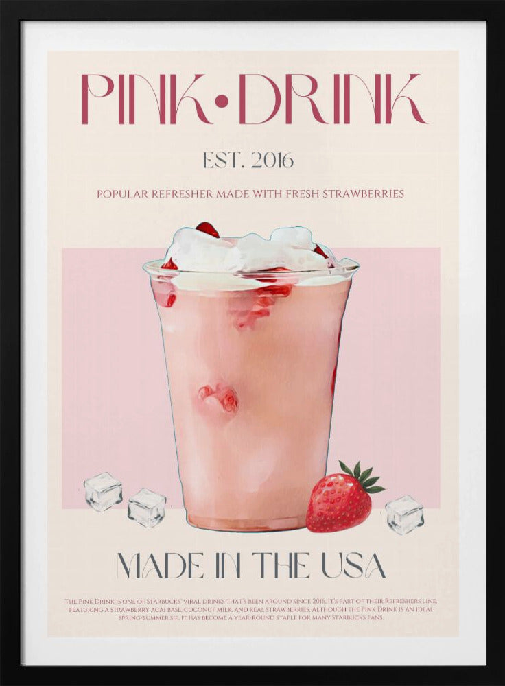 Rosa dryckestryck | Poster
