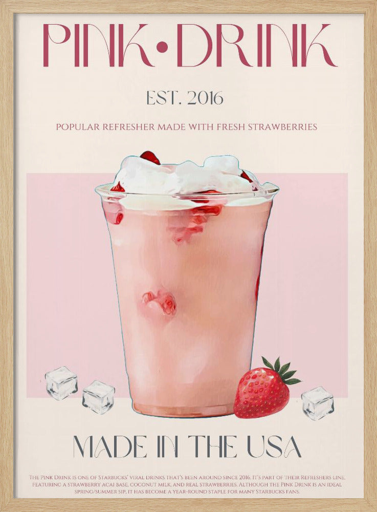 Rosa dryckestryck | Poster