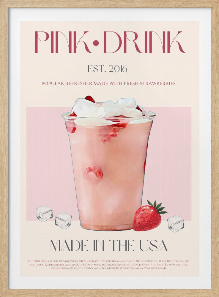Rosa dryckestryck | Poster