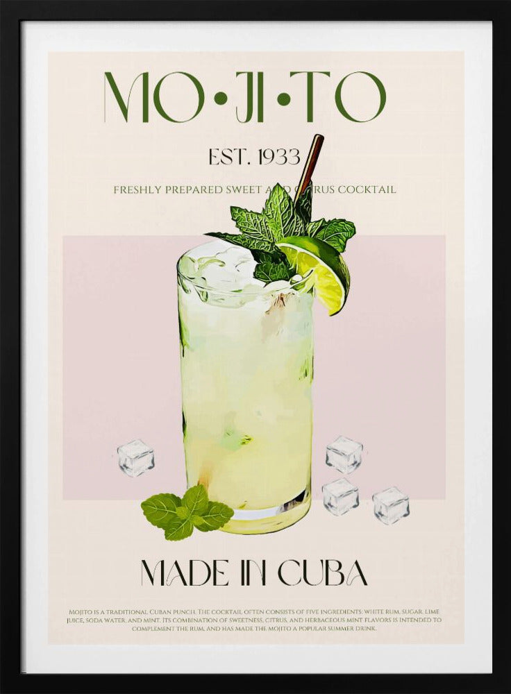 Mojito-tryck med cocktail | Poster