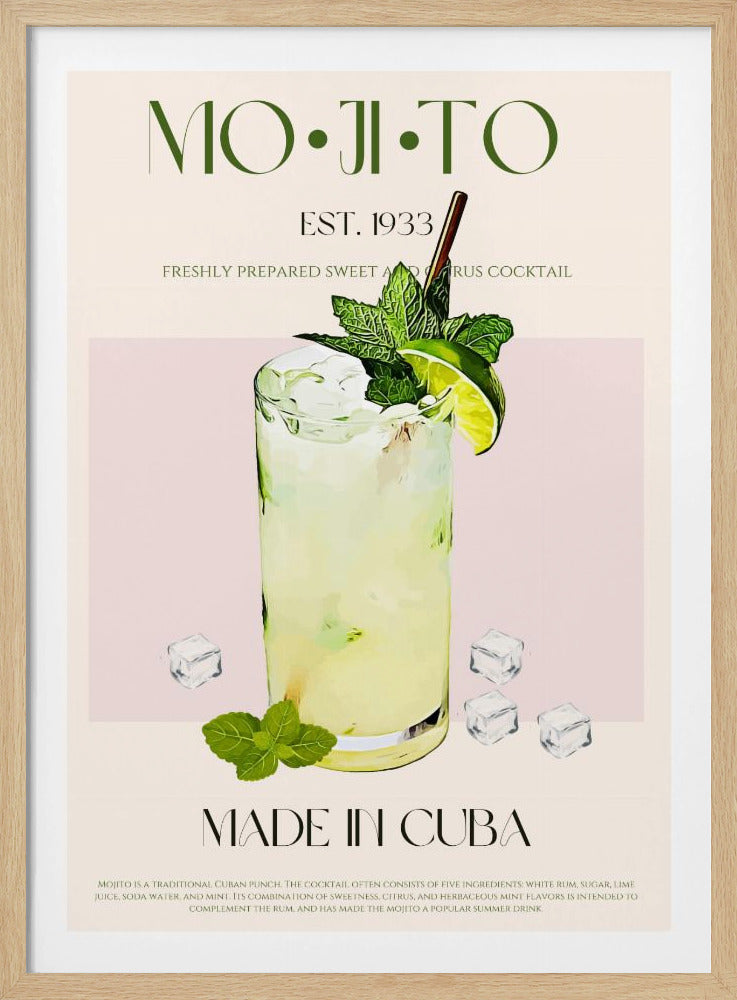 Mojito-tryck med cocktail | Poster