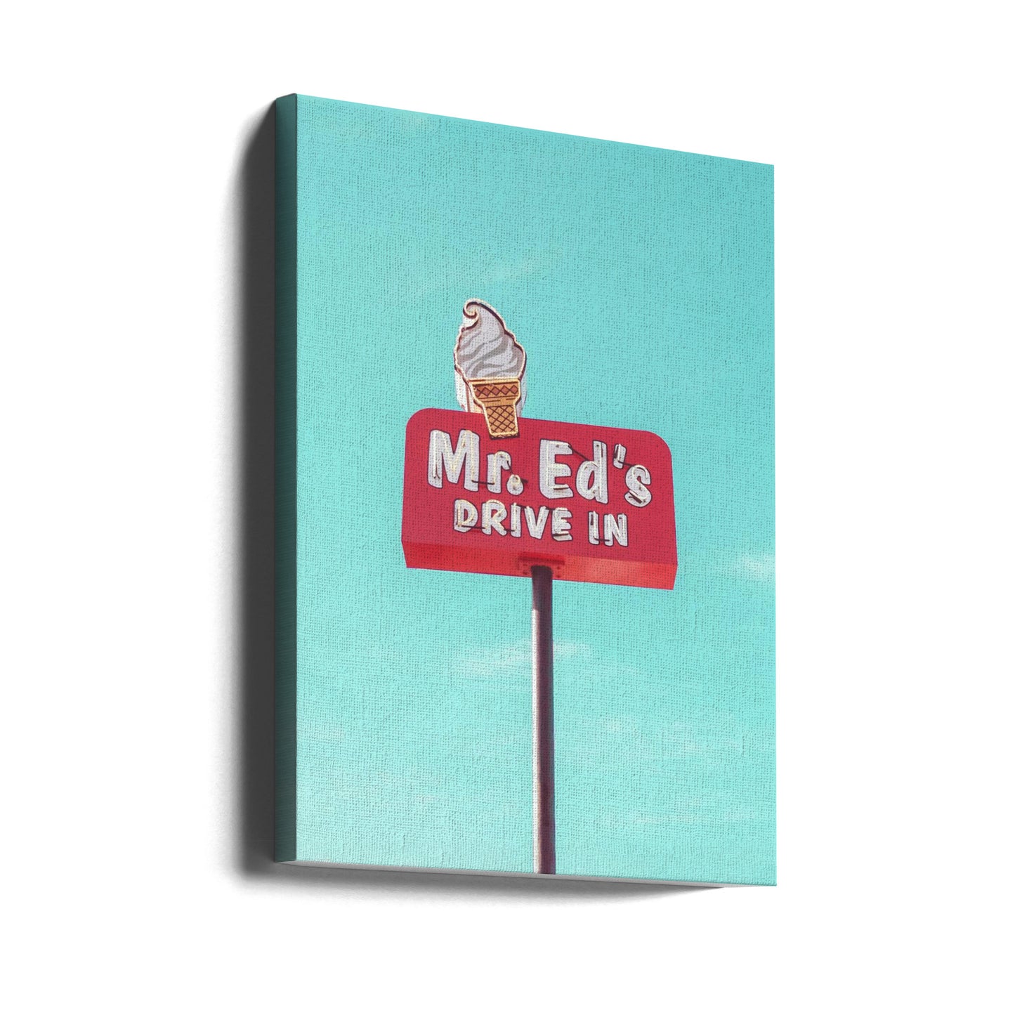 Mr. Eds Drive-In vintageskylt i Urbana, Missouri, USA | Canvastavla