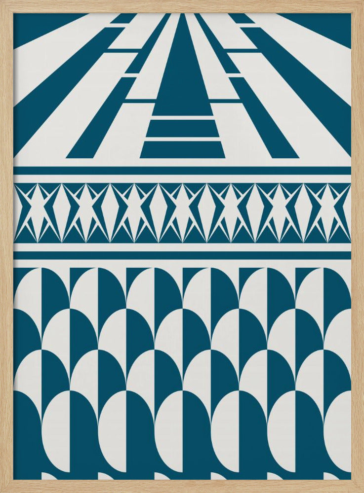 Minimalist art deco geometric teal | Poster