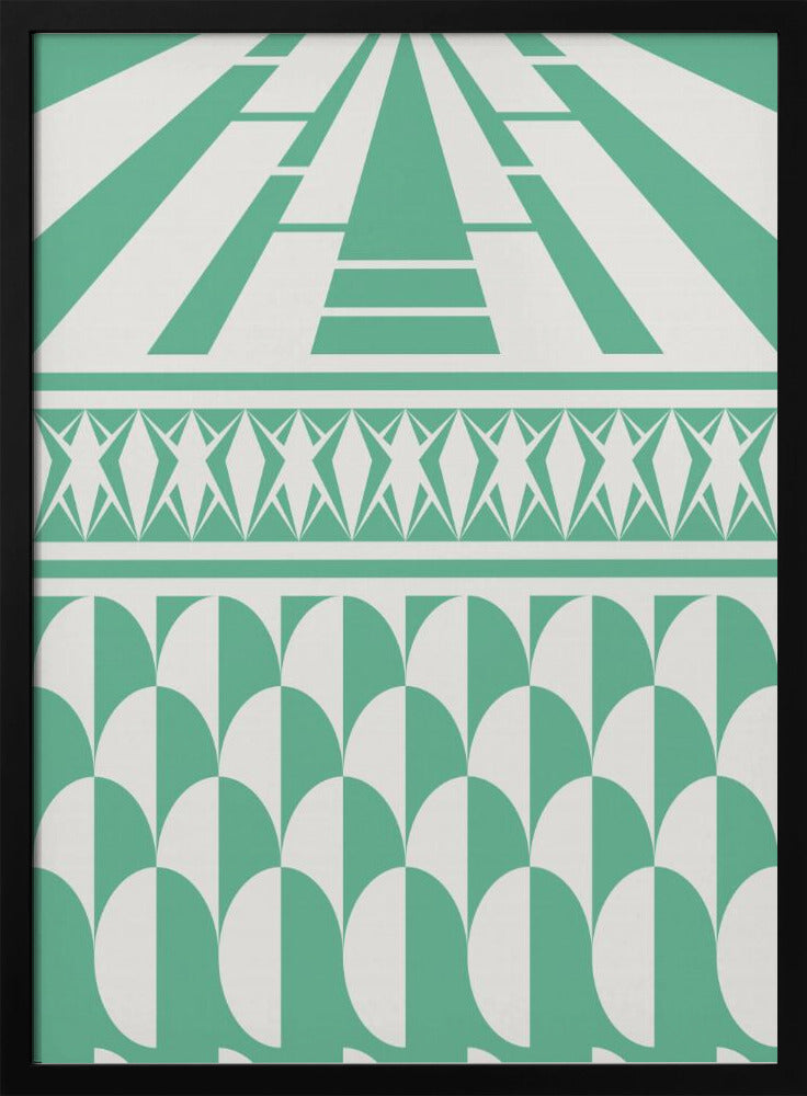 Minimalist art deco geometric mint | Poster