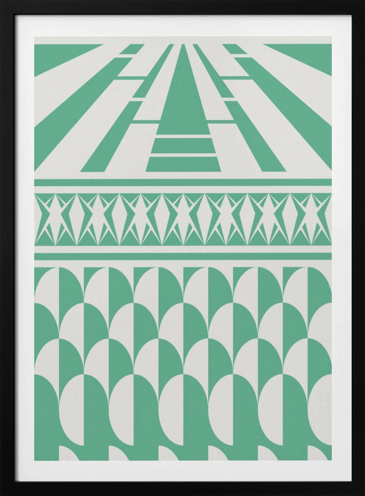 Minimalist art deco geometric mint | Poster
