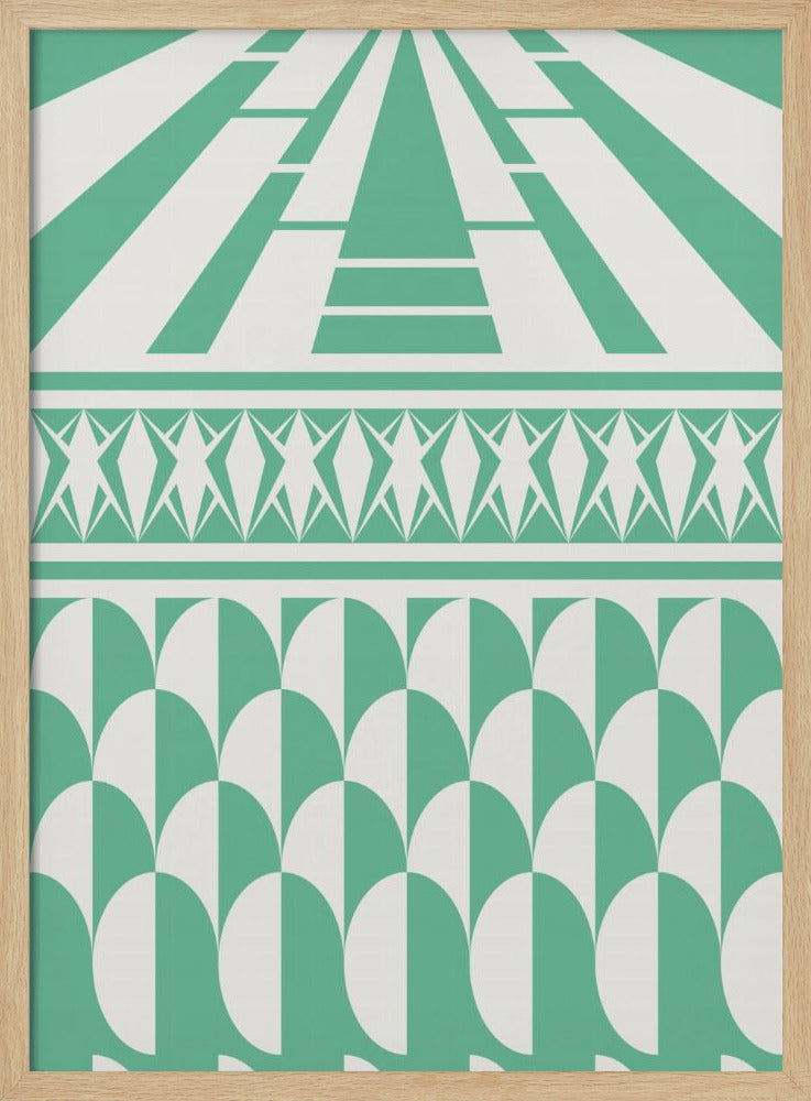 Minimalist art deco geometric mint | Poster