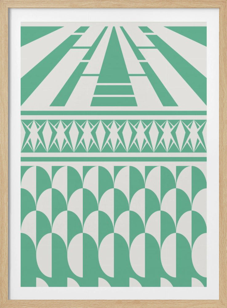 Minimalist art deco geometric mint | Poster