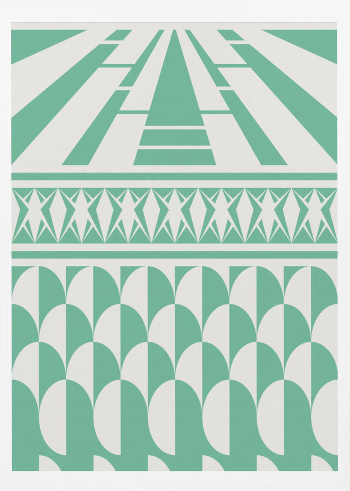 Minimalist art deco geometric mint | Poster