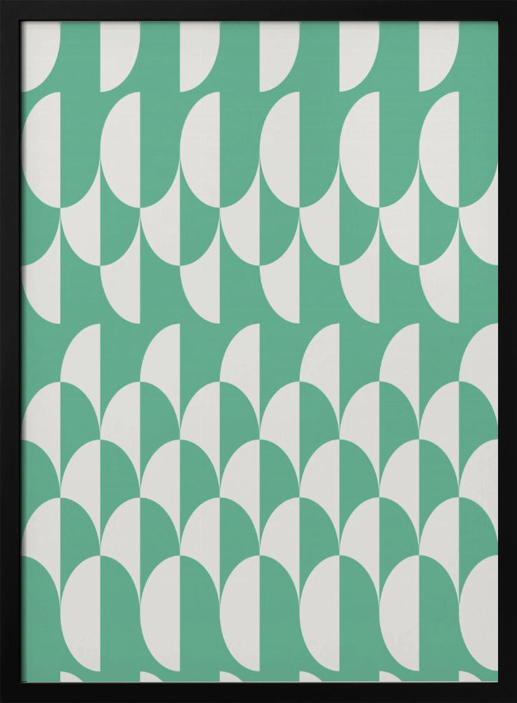 Minimalist art deco geometric arches mint | Poster