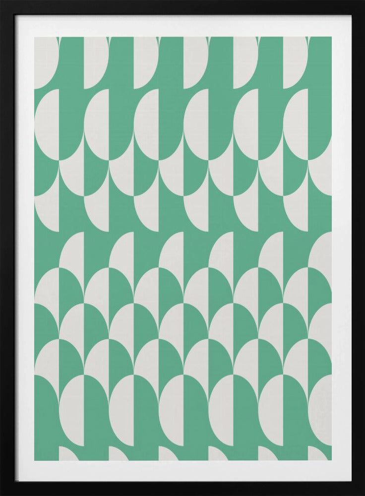 Minimalist art deco geometric arches mint | Poster