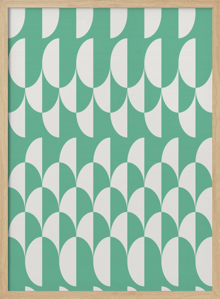 Minimalist art deco geometric arches mint | Poster