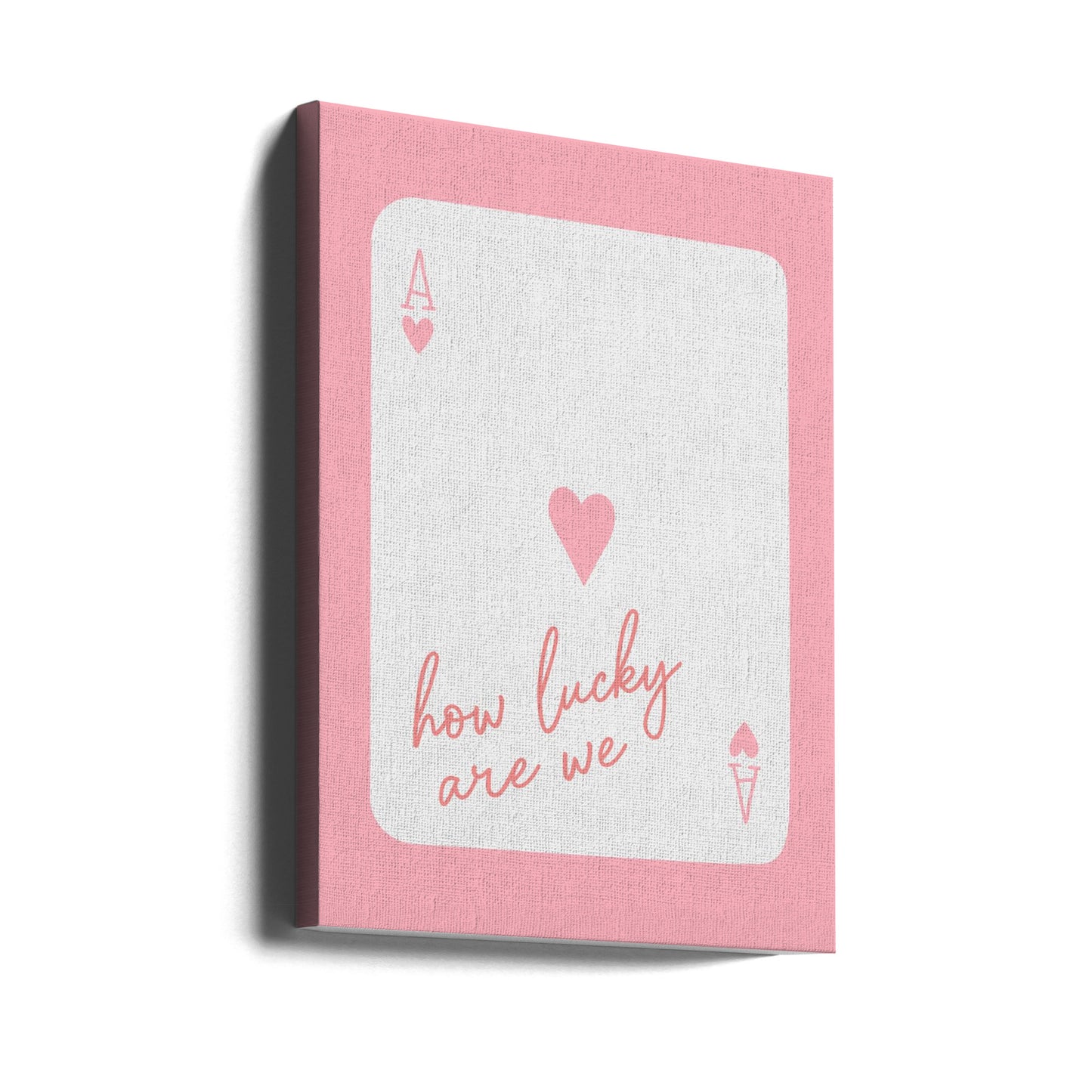Hur lyckliga är vi Ace Pink | Canvasduk