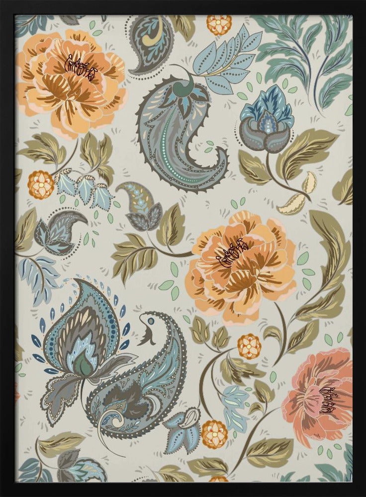 Floral Heritage paisley Antique pattern | Poster