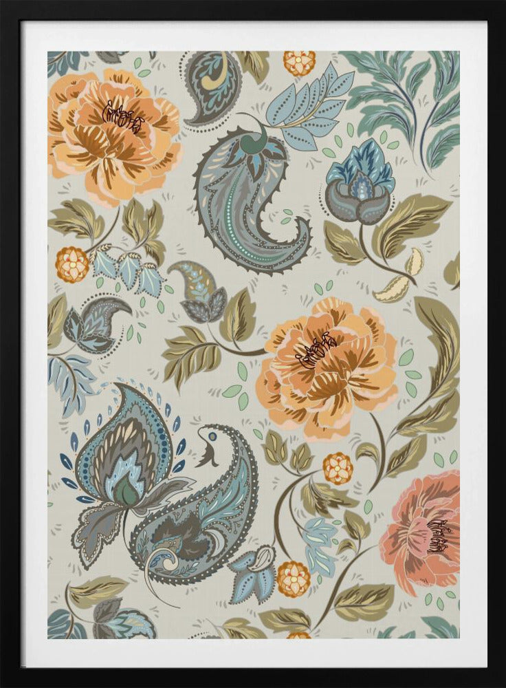 Floral Heritage paisley Antique pattern | Poster