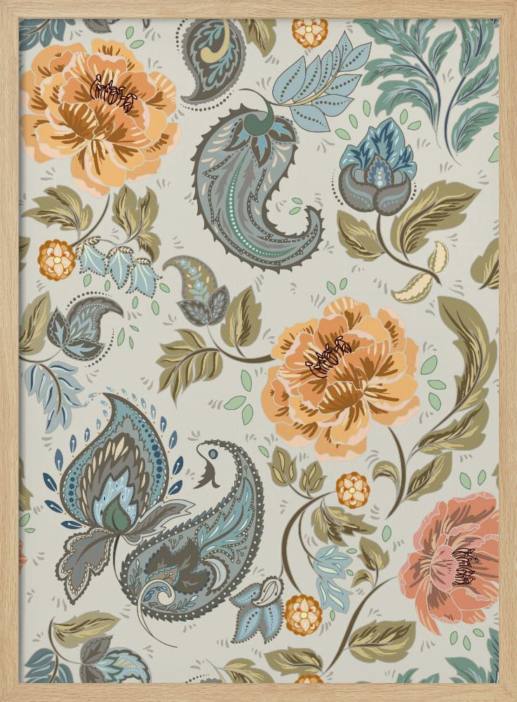 Floral Heritage paisley Antique pattern | Poster