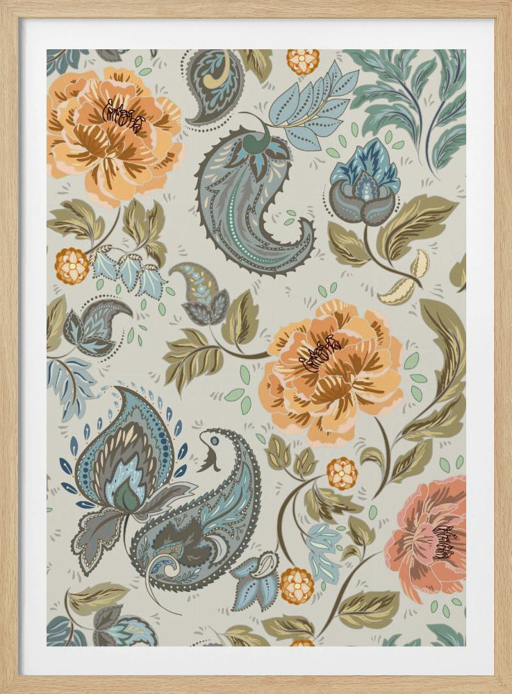 Floral Heritage paisley Antique pattern | Poster