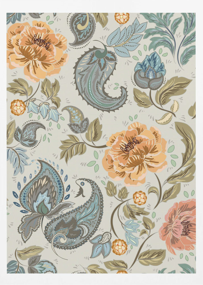 Floral Heritage paisley Antique pattern | Poster