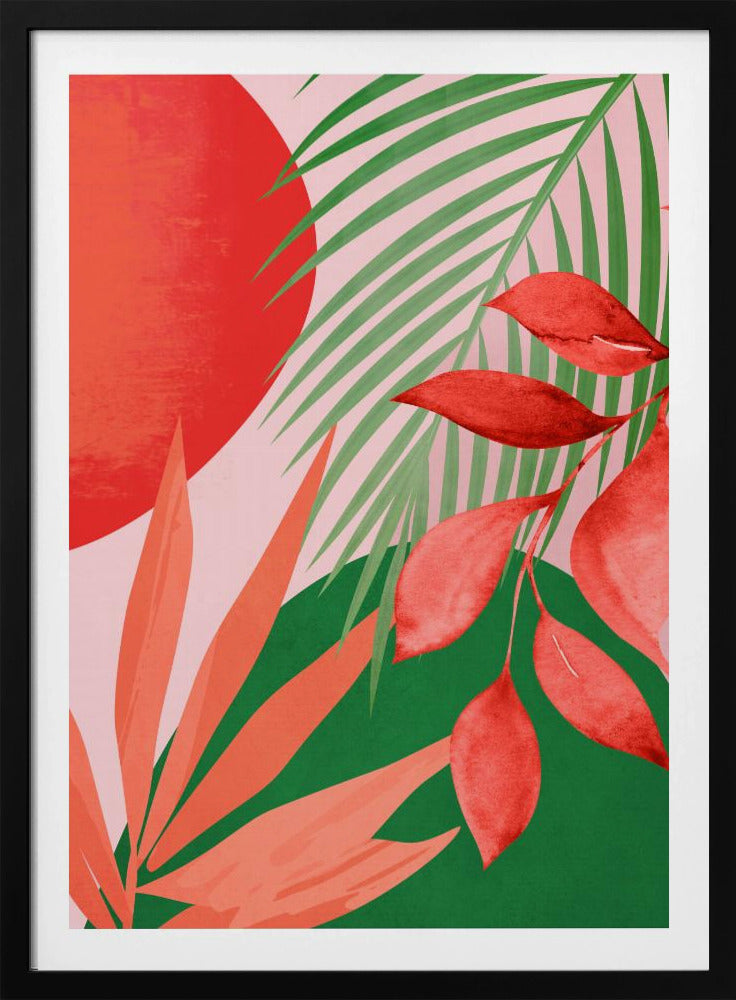 Abstrakt konst Tropisk trädgård | Poster
