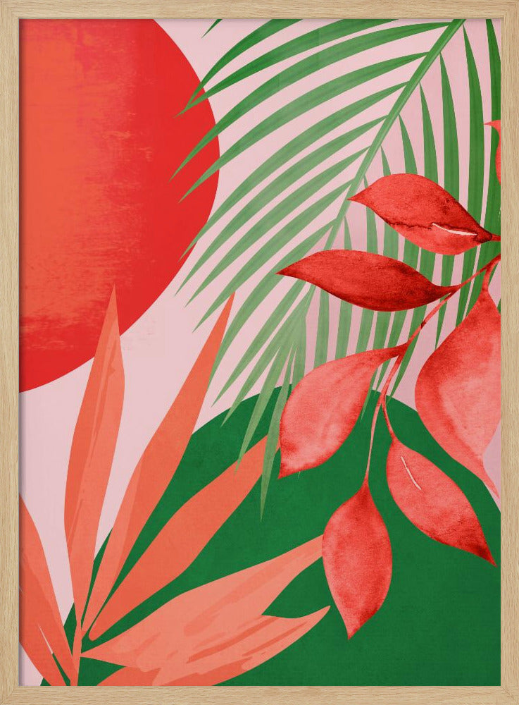 Abstrakt konst Tropisk trädgård | Poster