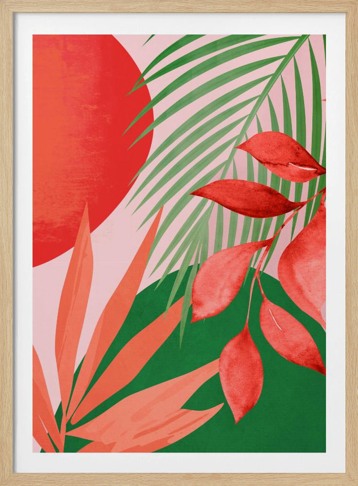 Abstrakt konst Tropisk trädgård | Poster