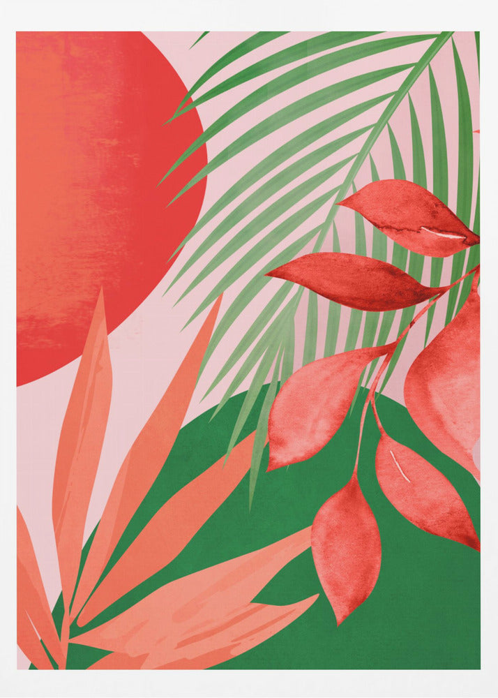 Abstrakt konst Tropisk trädgård | Poster