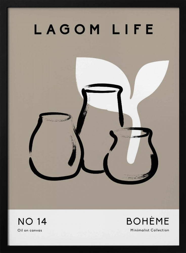 Vases and Leaf | Poster