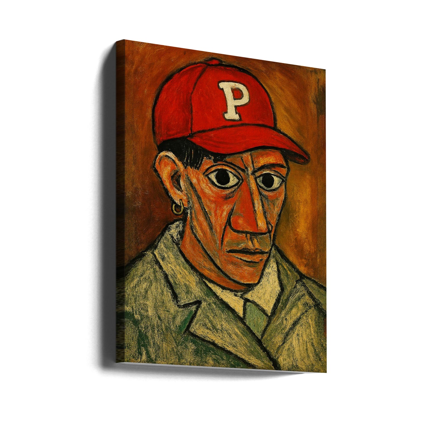 Röd mössa blick | Canvas