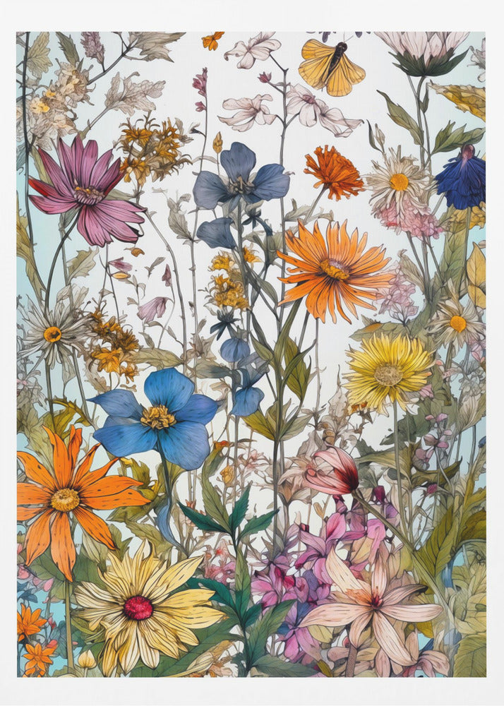 Wildflower Meadow Evergreen Flowers | Poster