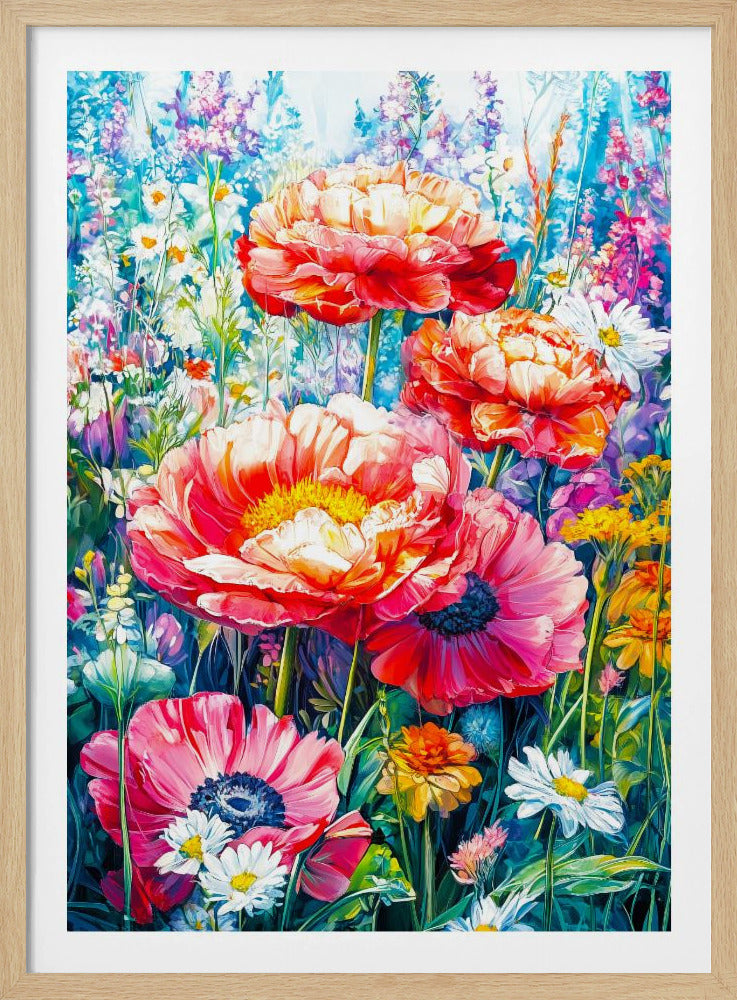 Wildflower Meadow Evergreen Flowers | Poster