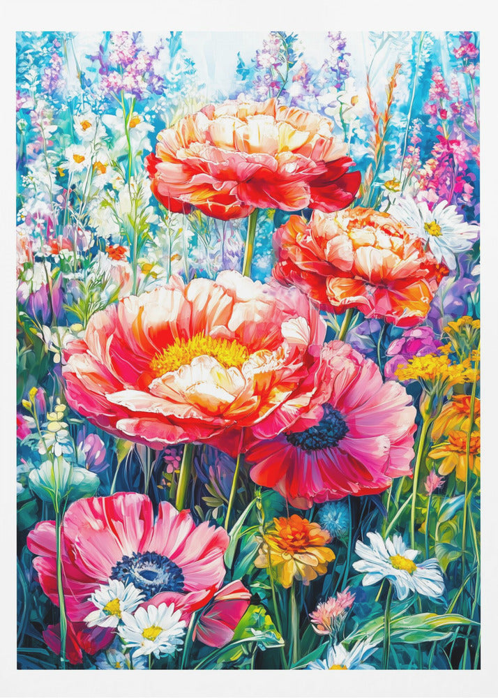 Wildflower Meadow Evergreen Flowers | Poster