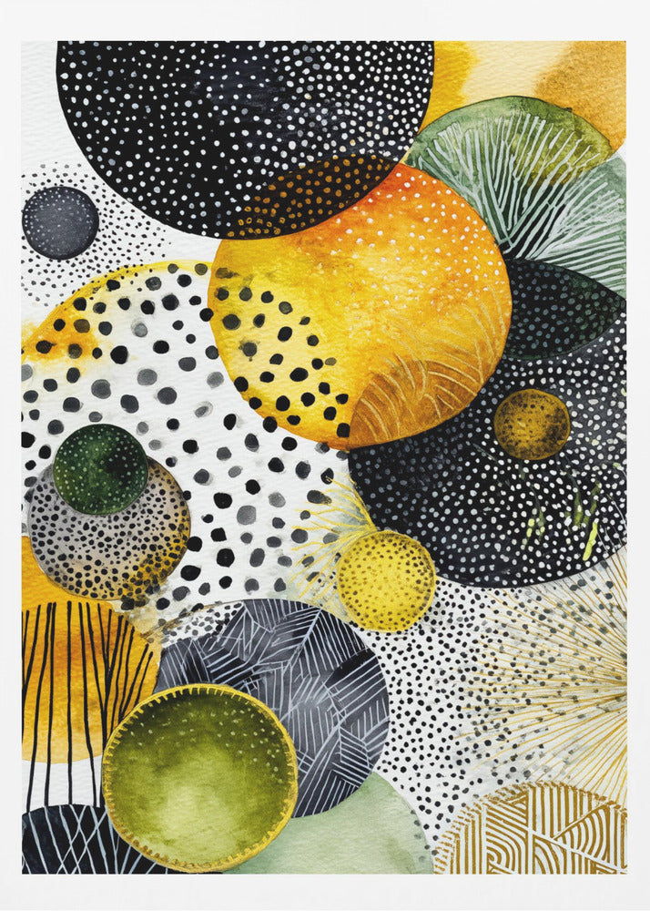 Komposition med överlappande cirklar | Posters