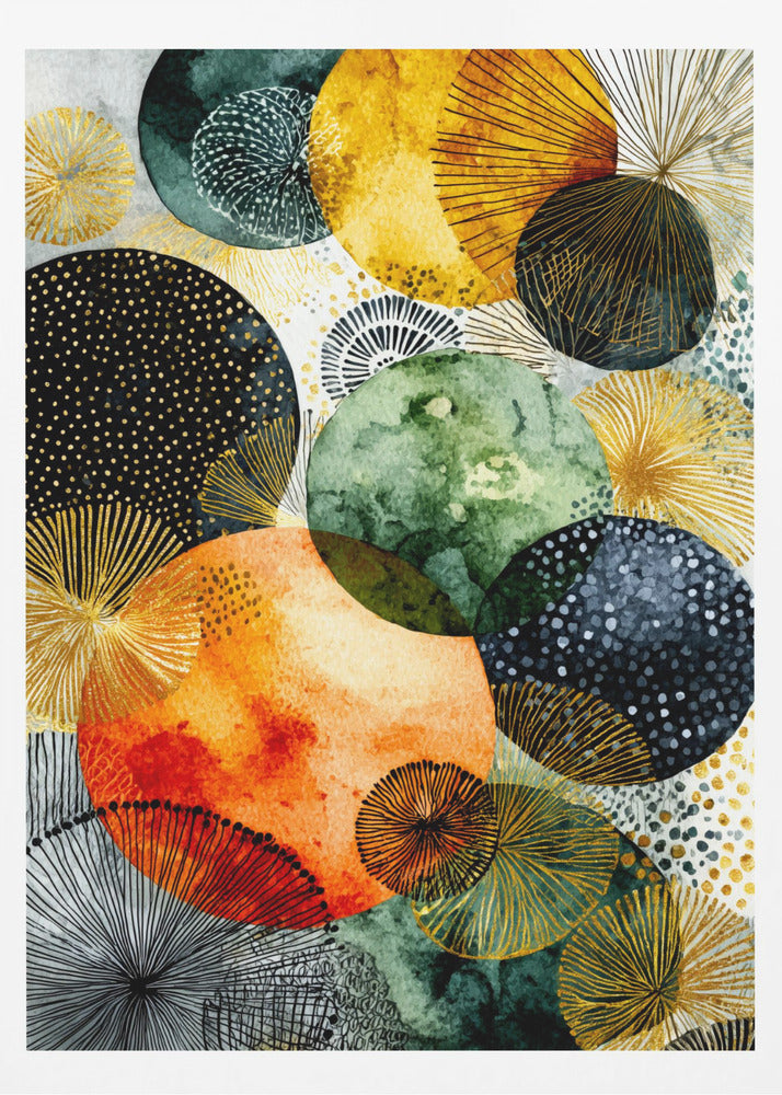 Composition with Overlapping Circles | Poster