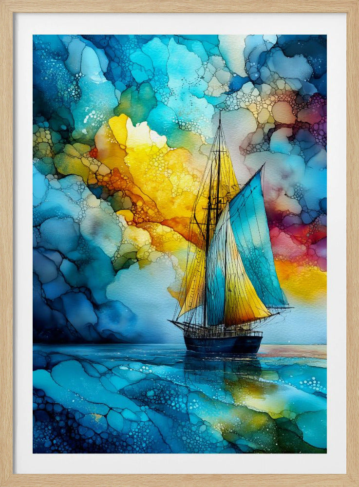 Nautica Havskonst Akvarell Skepp (27) | Poster