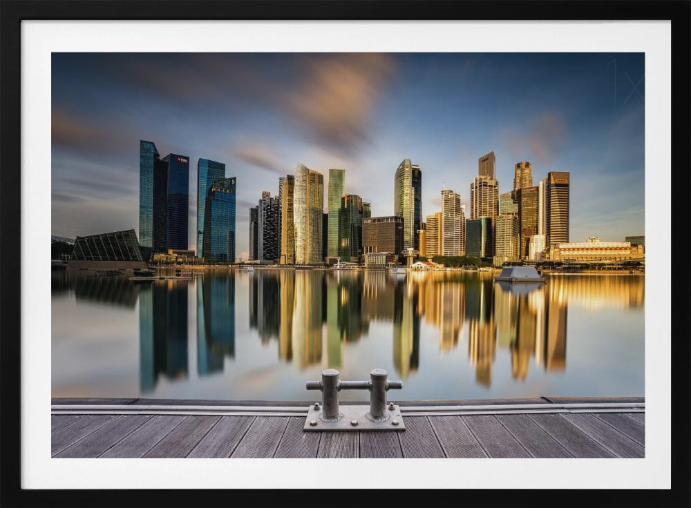 Gyllene morgon i Singapore | Affisch