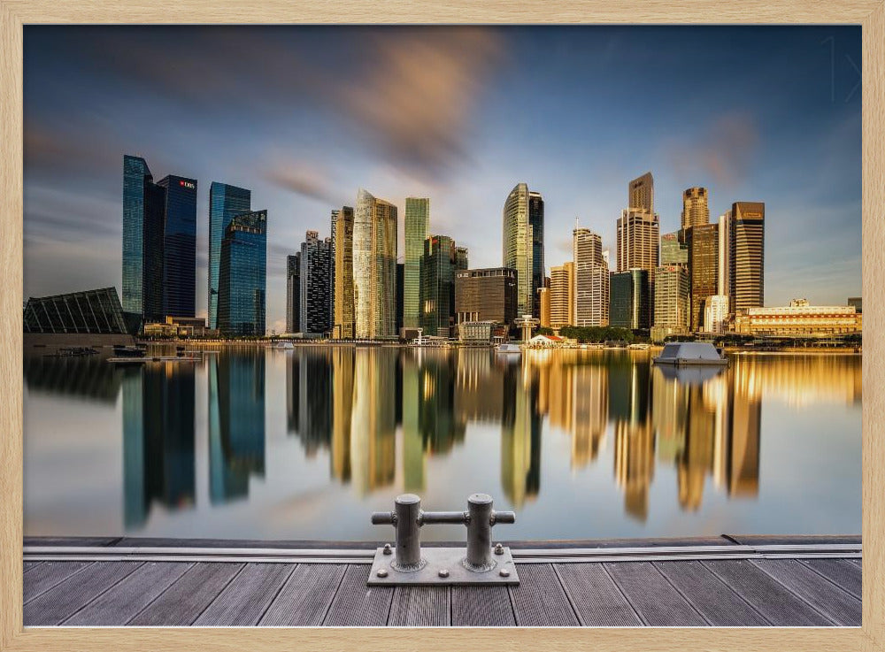 Gyllene morgon i Singapore | Affisch