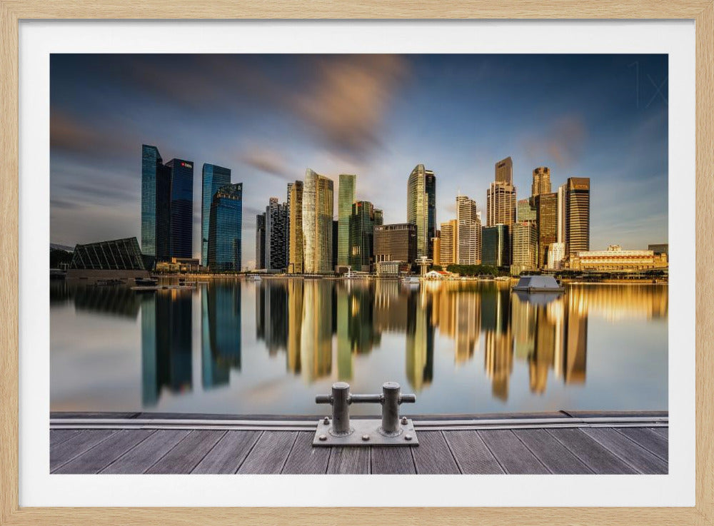 Gyllene morgon i Singapore | Affisch