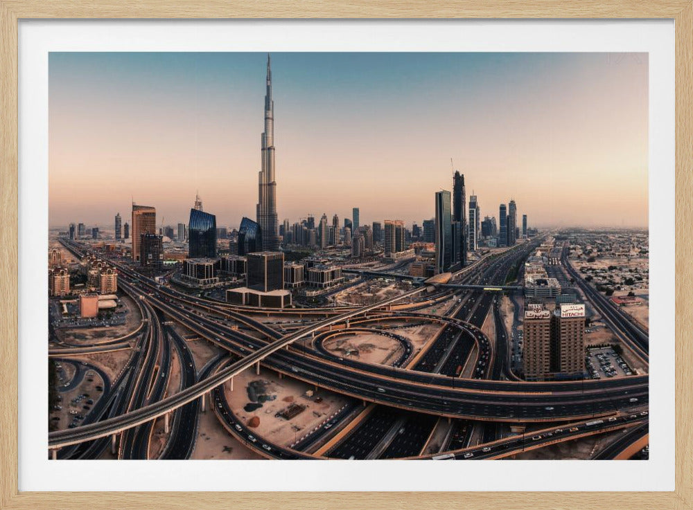 Dubais stadssilhuettpanorama | Poster