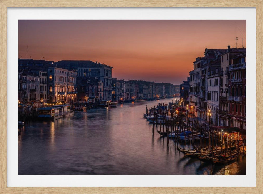 Venedigs Canal Grande i solnedgången | Poster