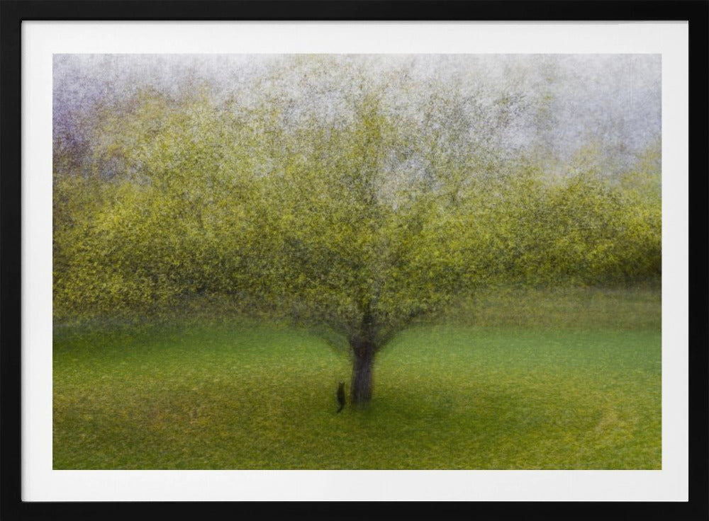 Die Katze am Baum | Poster - Kunstdruck