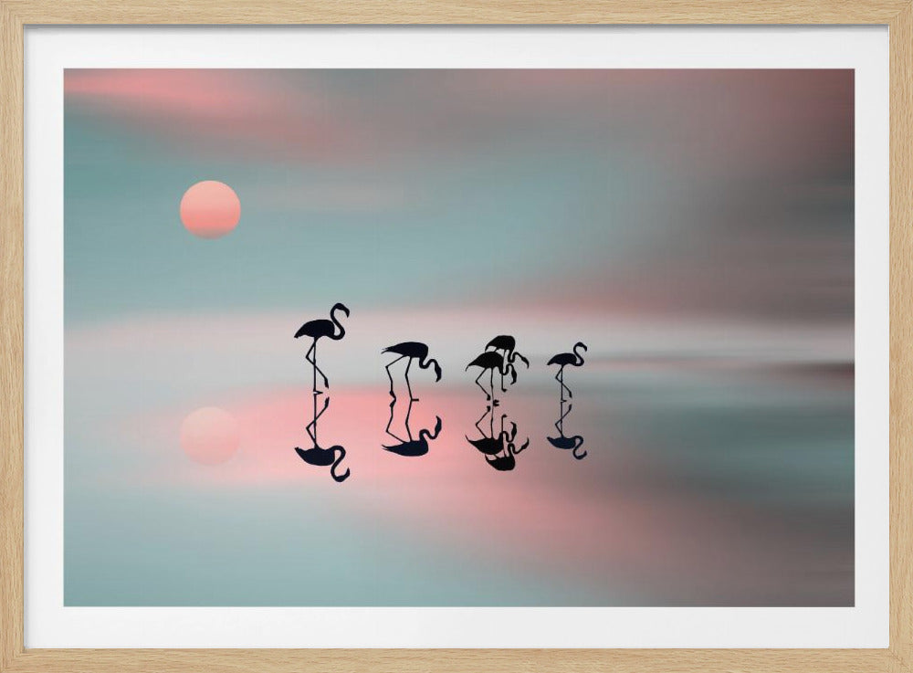 Familj flamingos. | Poster