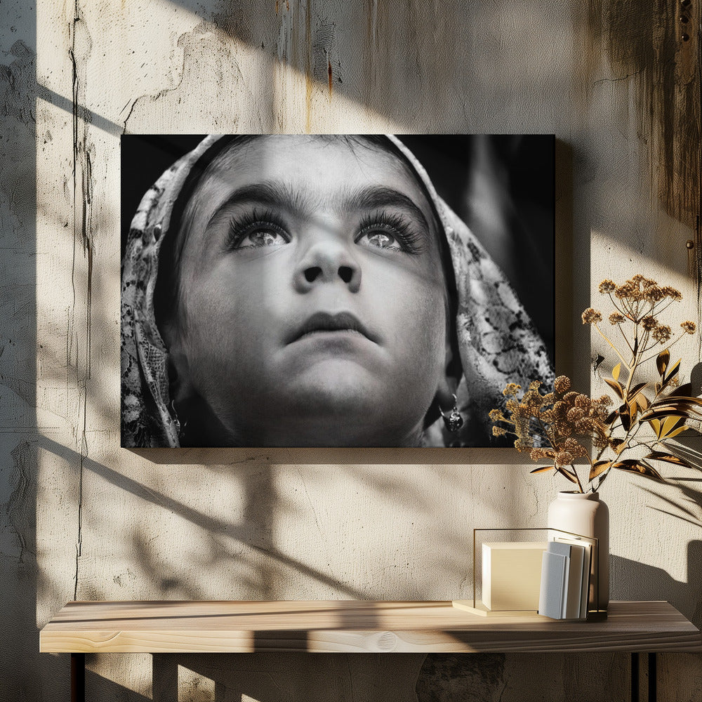 Flicka med traditionell sardisk slöja | Canvas