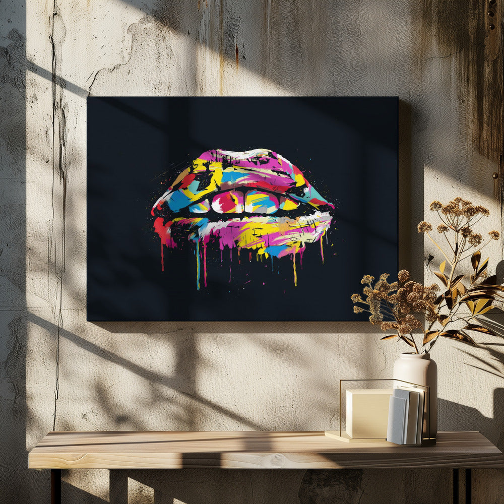 Färgglada läppar | Canvas