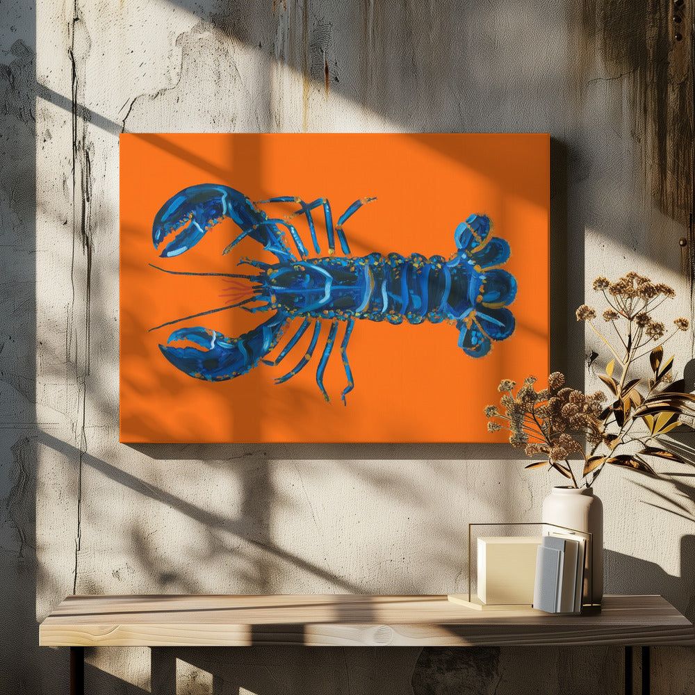 Hummer på orange | Canvas