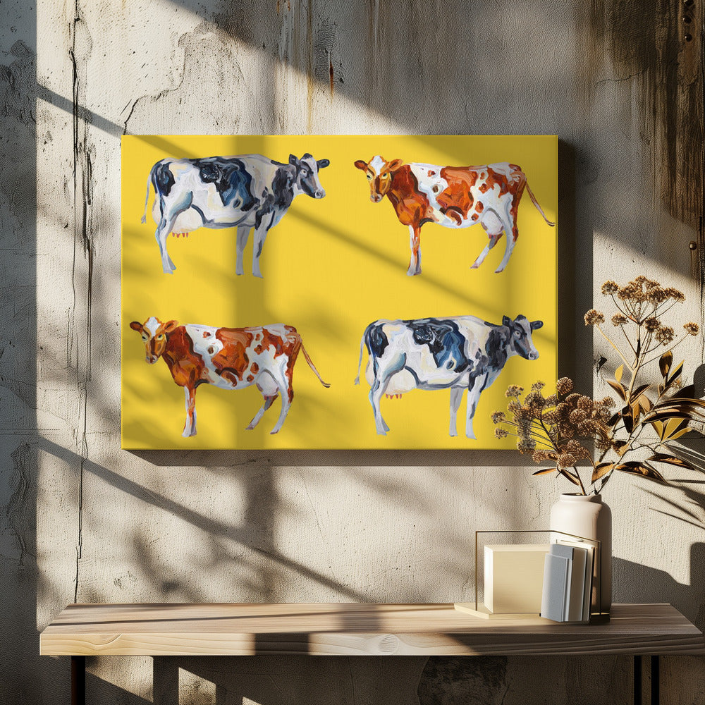 Kokonst på gult | Canvas