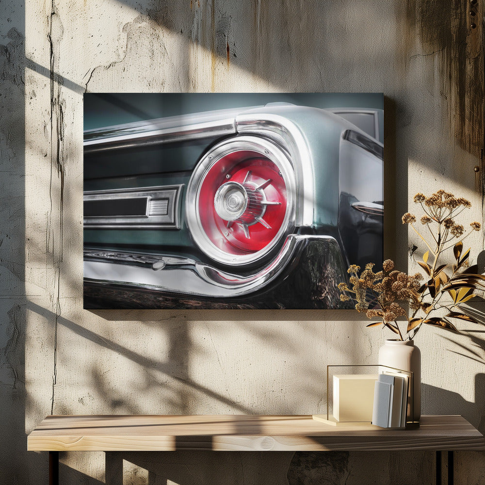 Amerikanischer Oldtimer Galaxie 500 1964 Heck | Leinwand-Bilder