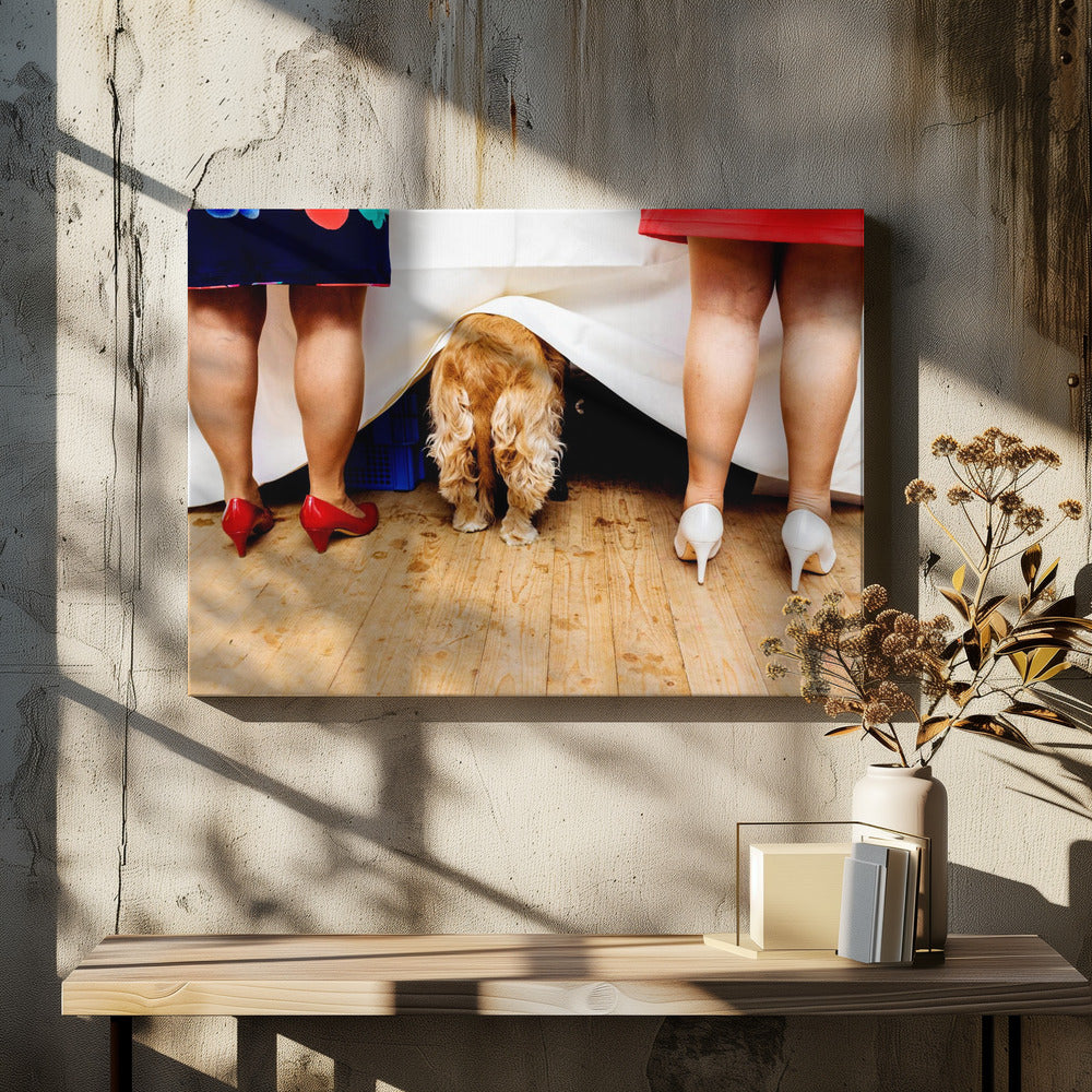 Ladies at the buffet table... | Canvas