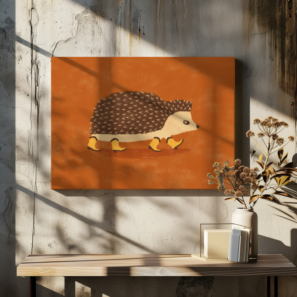 Sonny the Hedgehog biegnący w kowbojskich butach | Wydruki na łótnie