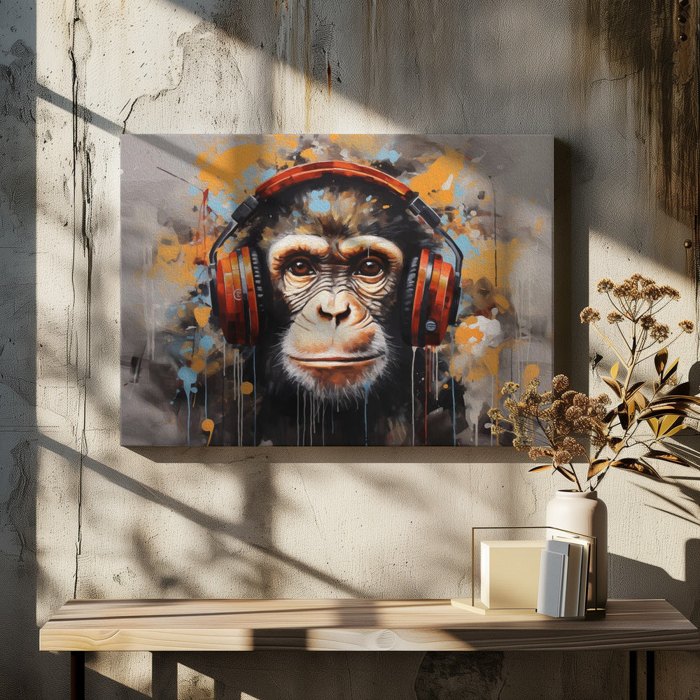 DJ Monkey | Canvastavla