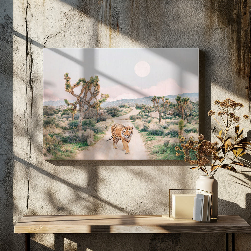 Vandrande tiger | Canvastavla