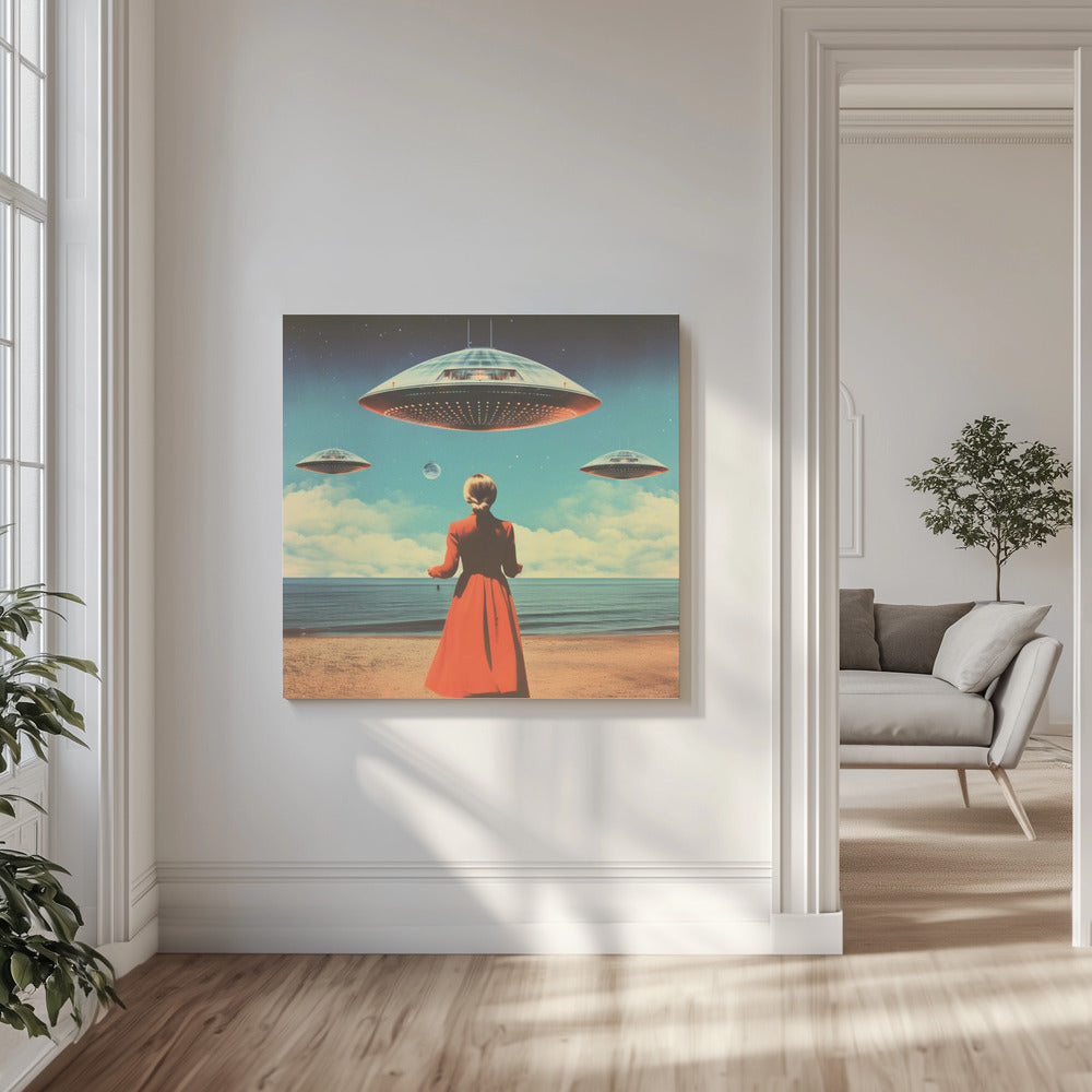 UFO-Himmel-Collage-Kunst | Leinwand-Bilder